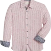 Con.Struct Slim Fit Spread Collar Sport Shirt, Pink Seersucker