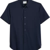 Con.Struct Slim Fit Short Sleeve Sport Shirt Navy