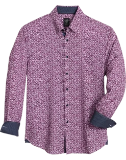 Michael Strahan Modern Fit Sport Shirt Lavender Floral