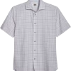 Joseph Abboud Modern Fit Sport Shirt, Gray Plaid