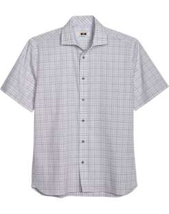 Joseph Abboud Modern Fit Sport Shirt, Gray Plaid