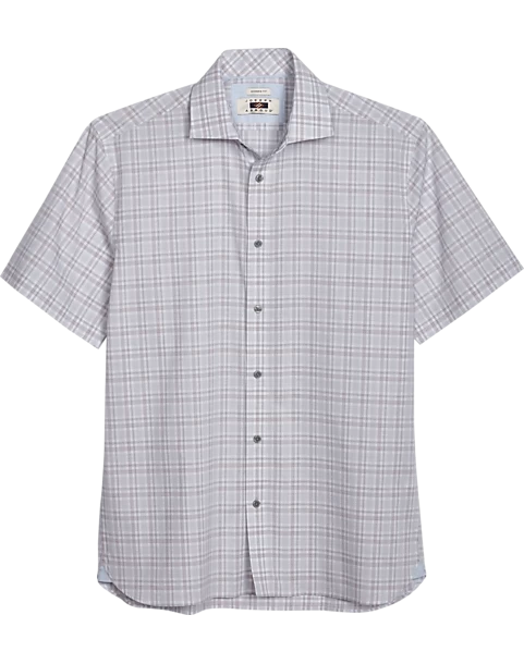 Joseph Abboud Modern Fit Sport Shirt, Gray Plaid
