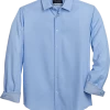 Report Collection Slim Fit Four-Way Stretch Sport Shirt, Medium Blue Chevron