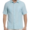 Cubavera Modern Fit EcoSelect Textured Guayabera Shirt, Blue
