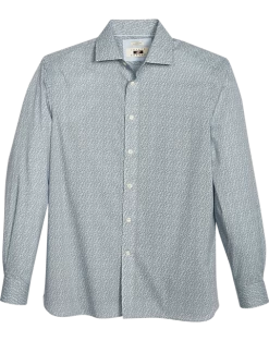 Joseph Abboud Modern Fit Sport Shirt, Slate Leaf Vine