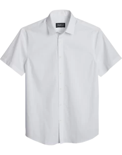 Awearness Kenneth Cole Slim Fit Short Sleeve Sport Shirt, White