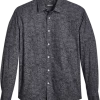 Awearness Kenneth Cole Slim Fit Sport Shirt, Black Stealth