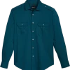 Awearness Kenneth Cole Slim Fit Spread Collar Sport Shirt Teal
