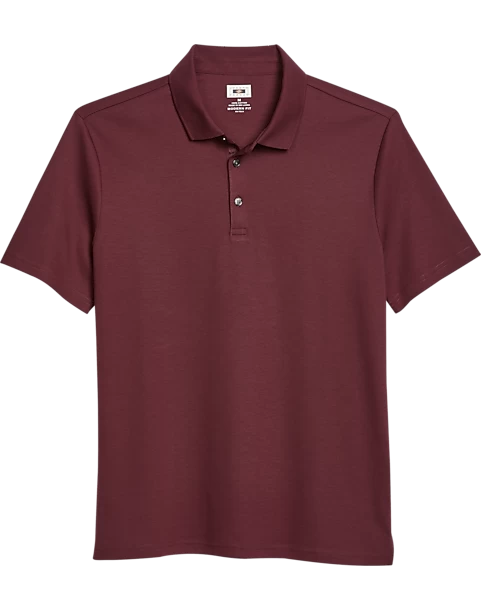 Joseph Abboud Modern Fit Luxe Cotton Polo, Burgundy