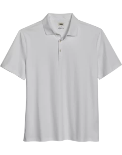 Joseph Abboud Modern Fit Luxe Cotton Polo, White