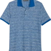 Paisley & Gray Polo Shirt, Blue Variegated Stripe