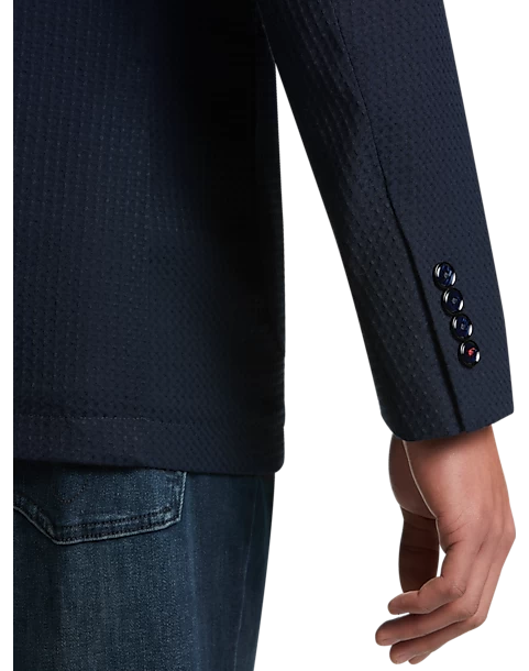 Paisley & Gray Slim Fit Soft Jacket, Navy - Image 2