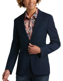 Paisley & Gray Slim Fit Soft Jacket, Navy