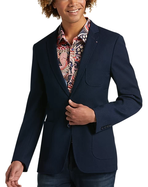 Paisley & Gray Slim Fit Soft Jacket, Navy