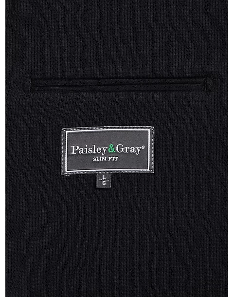 Paisley & Gray Slim Fit Knit Blazer, Navy - Image 2