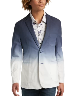 Paisley & Gray Slim Fit Blazer, Blue & White Ombre Tie Dye