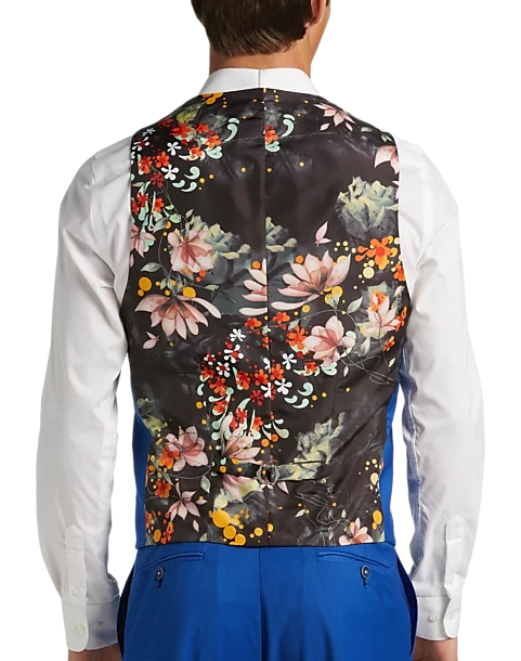 Paisley & Gray Slim Fit Vest, Royal Blue - Image 2