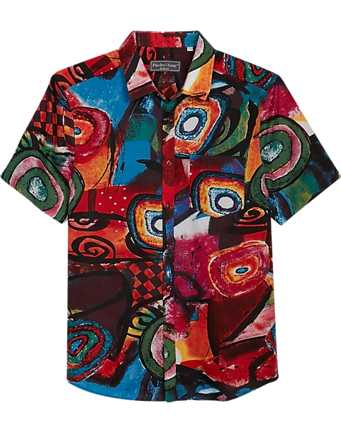 Paisley & Gray Slim Fit Spread Collar Sport Shirt, Color Pop Art
