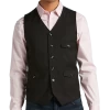 Paisley & Gray Slim Fit Vest, Black