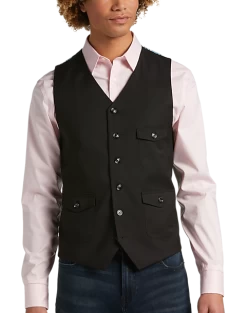 Paisley & Gray Slim Fit Vest, Black