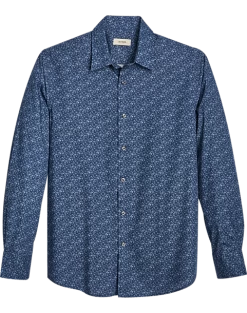 Jaymes Modern Fit Spread Collar Sport Shirt, Blue Liberty Floral