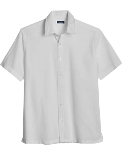Zanetti Modern Fit Camp Shirt, White