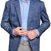 Johnston & Murphy Modern Fit XC Flex Knit Blazer, Blue Windowpane
