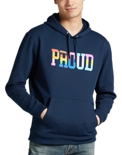 The Phluid Project Classic Fit Proud Graphic Hoodie, Navy