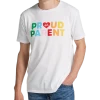 The Phluid Project Classic Fit Proud Parent Graphic Crew, White