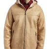 Rainforest Classic Fit Faux Nubuck Hooded Jacket, Cognac