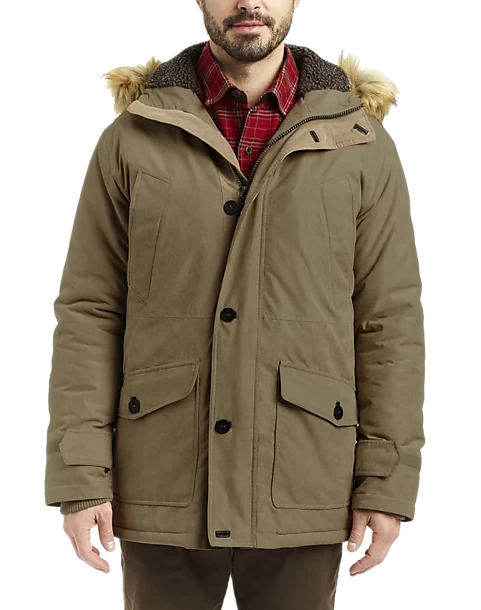 Rainforest Classic Fit Hooded Parka, Tan