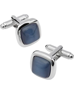Pronto Uomo Silver & Gray Cufflinks