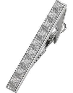 Joseph Abboud Tie Bar, Silver Geometric