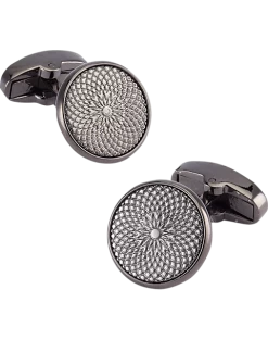 Joseph Abboud Gunmetal Circle Cufflinks