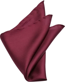 Joseph & Feiss Gold Pocket Square, Burgundy