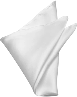 Joseph & Feiss Gold Pocket Square, White