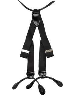 Men's Wearhouse Fancy Big And Tall Black Silk Braces