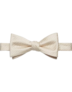 Egara Pre-Tied Bow Tie, Tan Stripe