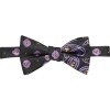 Pronto Uomo Purple & Black Dots And Medallions Pre-Tied Bow Tie
