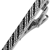 Pronto Uomo Tie Bar, Silver Diamond Pattern