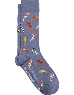 Jos. A. Bank Socks, Koi Fish On Blue