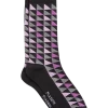 Egara Socks, Pink & Gray Tri Grid