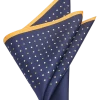 Joseph Abboud Pocket Square, Blue & Orange Dot
