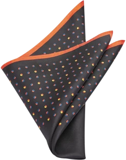 Joseph Abboud Pocket Square, Navy & Red Dot