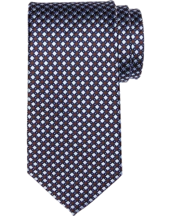 Pronto Uomo Narrow Silk Tie, Brown Diamonds