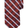Pronto Uomo Narrow Silk Tie, Rust Plaid
