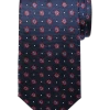 Pronto Uomo Narrow Tie, Navy Geometric Dot
