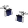 Pronto Uomo Blue Fiberoptic Square Cufflinks