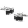 Pronto Uomo Cufflinks, Black Onyx & Silver