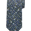 Joseph Abboud Narrow Tie, Navy & Blue Floral
